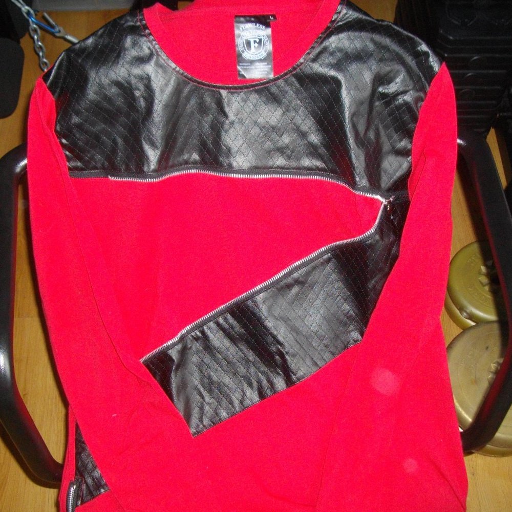 red flawless long sleeve sweater